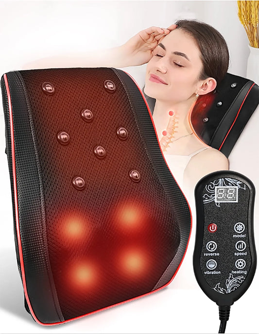 Experience Ultimate Relaxation with Our 3-in-1 Heated Shiatsu Back and Neck Massager – Deep Tissue Kneading for Pain Relief at Home or Office