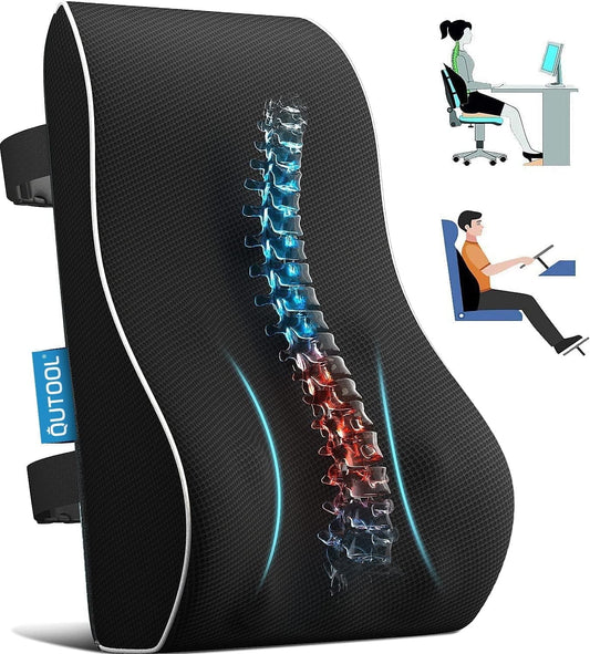 Transform Your Comfort with the QUTOOL Ergonomic Lumbar Support Pillow - Perfect for Office Chairs and Cars!