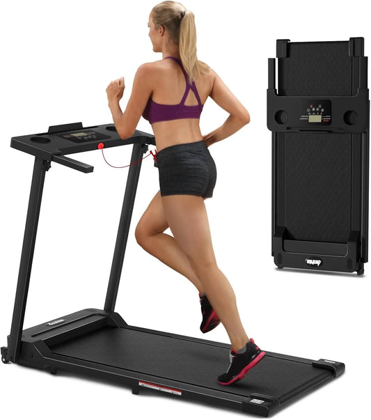 Compact & Portable 300 Lbs Folding Treadmill - 3.0 HP for Home & Office Workouts with LED Display