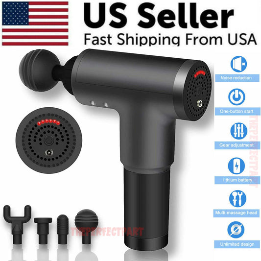 Powerful Massage Gun for Deep Tissue Relief - Percussion Massager with 4 Interchangeable Heads