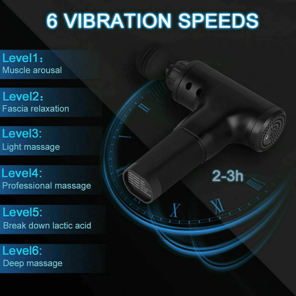 Powerful Massage Gun for Deep Tissue Relief - Percussion Massager with 4 Interchangeable Heads